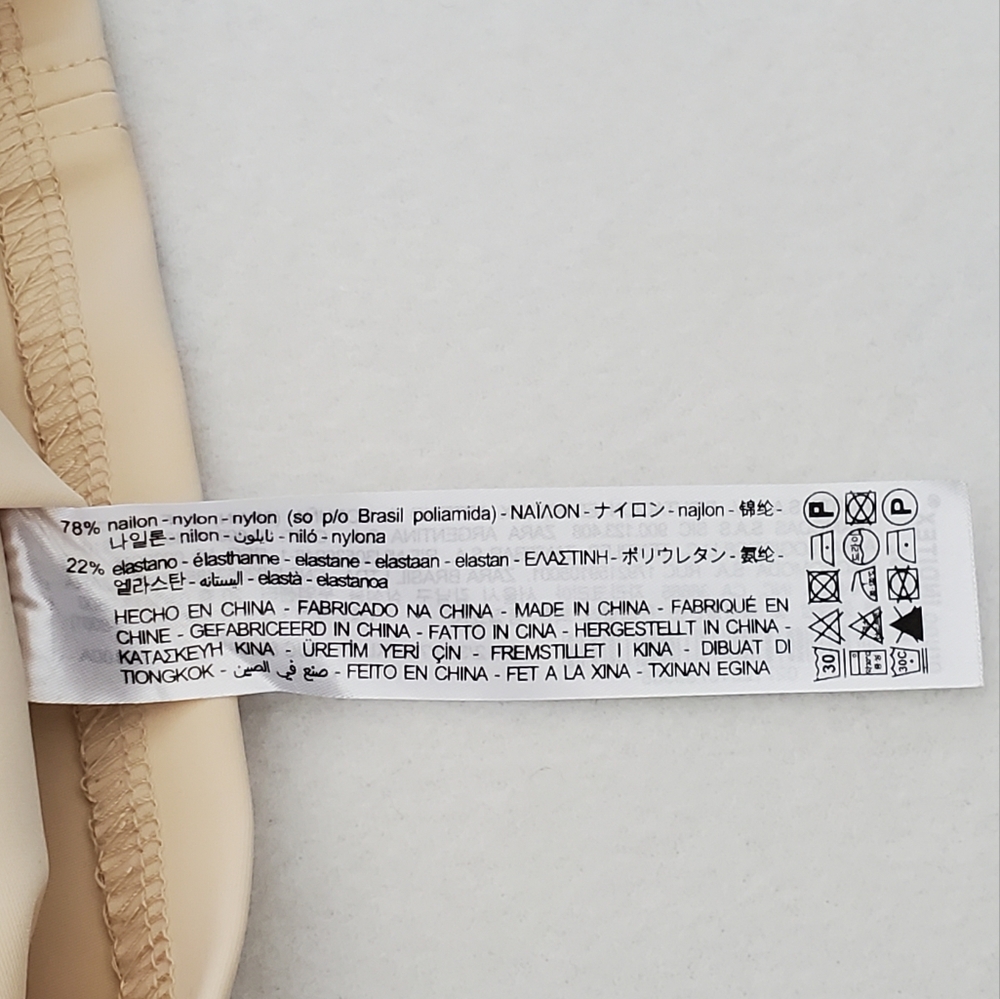 NWT Zara Long Sleeve Neoprene Cream Mini Dress - Picture 8 of 12